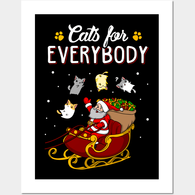 Cats For Everybody. Cat Lover Ugly Christmas Sweater. Wall Art by KsuAnn